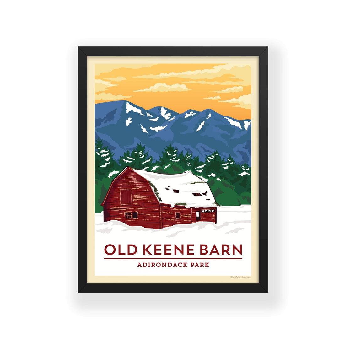 Poster | The Iconic "Keene Barn" - Pure Adirondacks