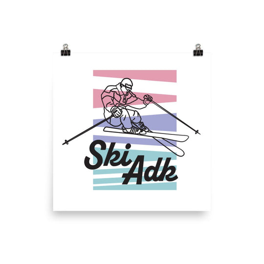 SkiADK Retro Poster - Pure Adirondacks