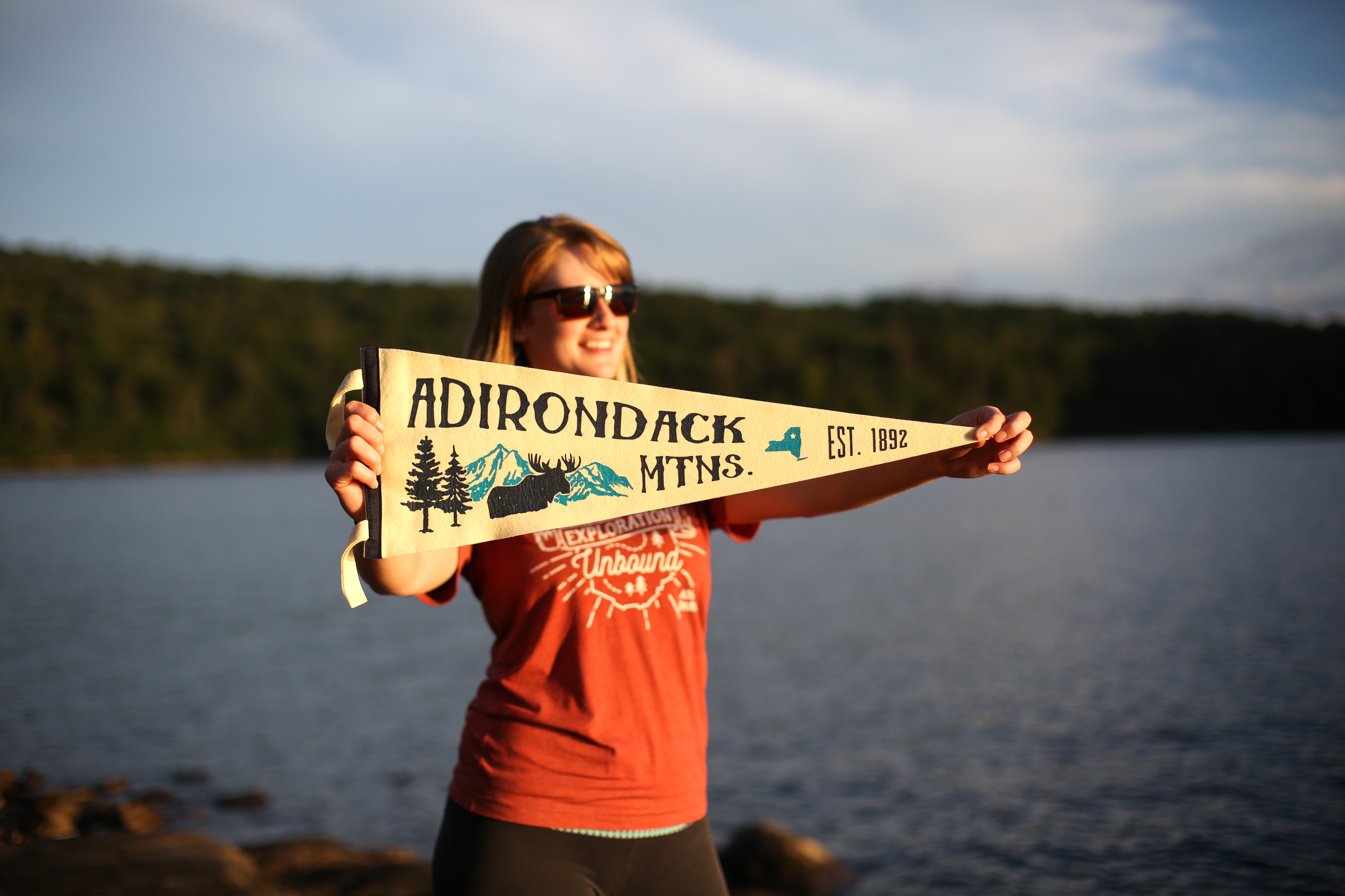 Adirondack pennant at the lake