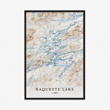 Raquette Lake, NY - 1903 Topographic Map
