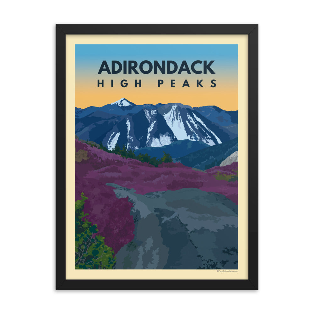 Vintage Adirondack Poster | ADK High Peaks – Pure Adirondacks