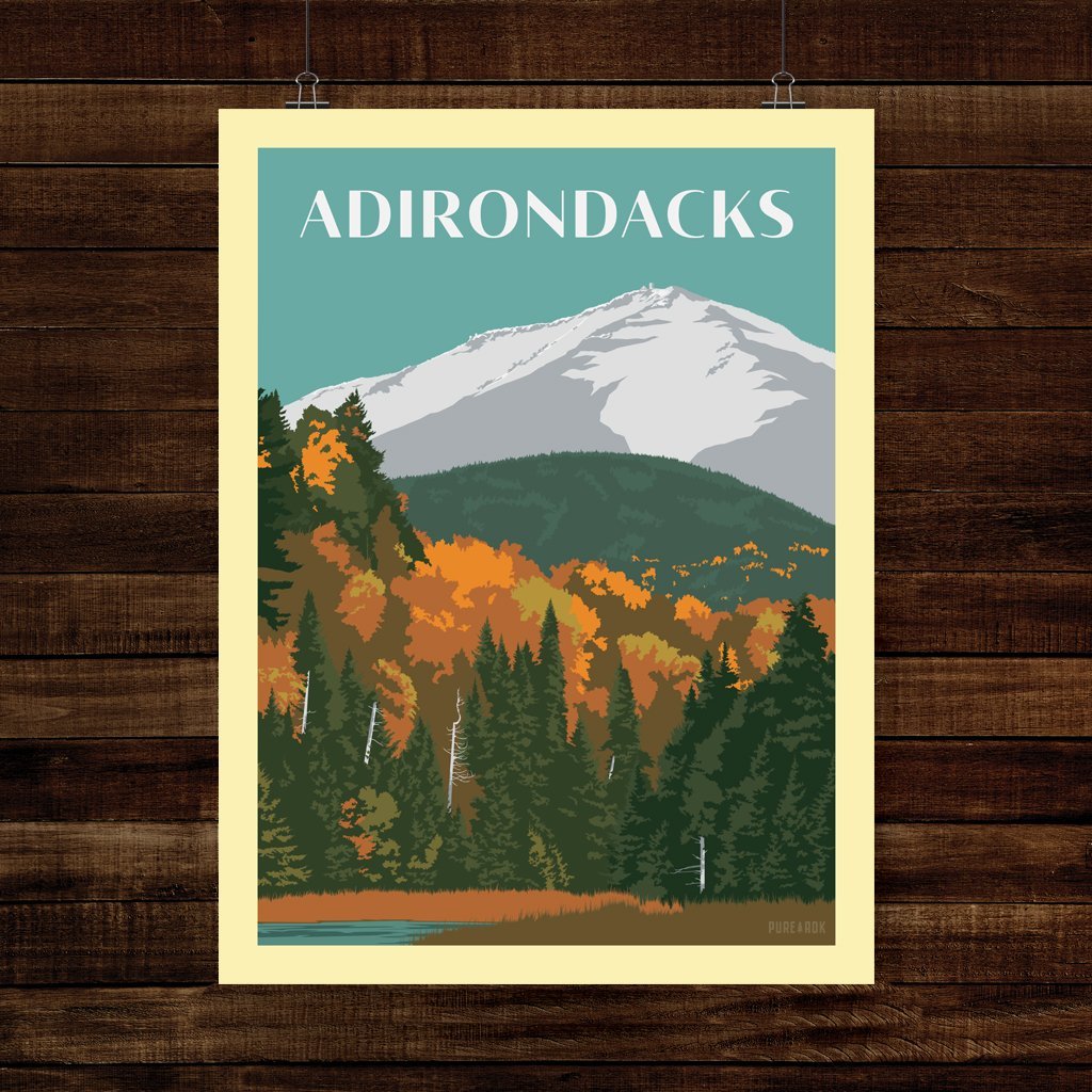 Vintage Poster | Whiteface Autumn - Pure Adirondacks