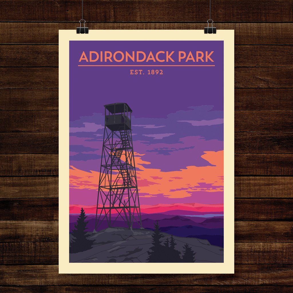 Vintage Poster | Adirondack Park - Pure Adirondacks