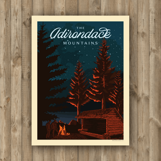 Vintage Print | Adirondack Lean-To - Pure Adirondacks