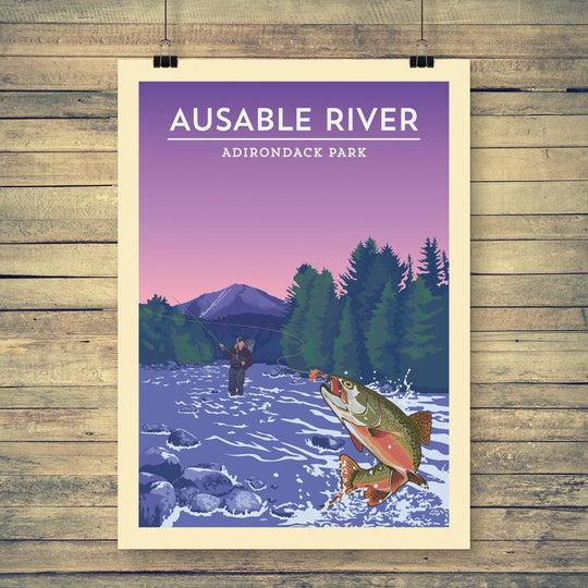 Vintage Poster | Ausable River - Pure Adirondacks
