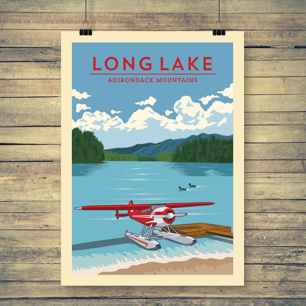 Vintage Poster | Long Lake - Pure Adirondacks