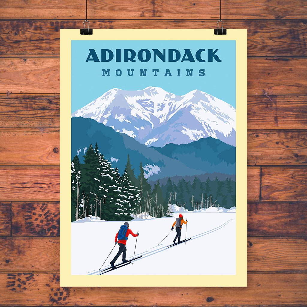 Vintage Print | Ski Touring the ADK - Pure Adirondacks