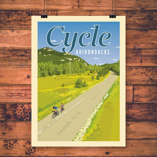 Vintage Poster | Cycle Adirondacks - Pure Adirondacks