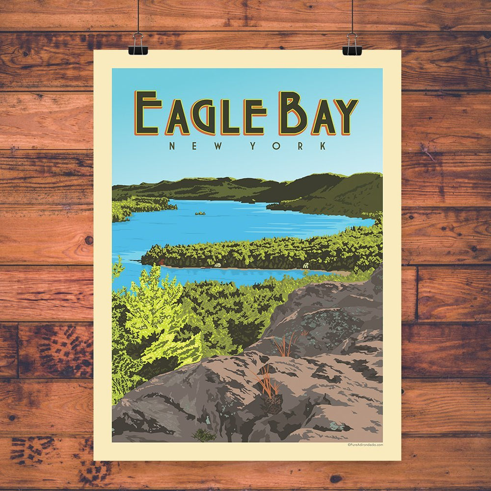 Vintage Poster | Eagle Bay, NY - Pure Adirondacks