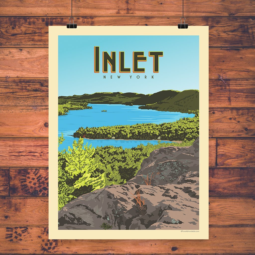 Vintage Poster | Inlet, NY - Pure Adirondacks