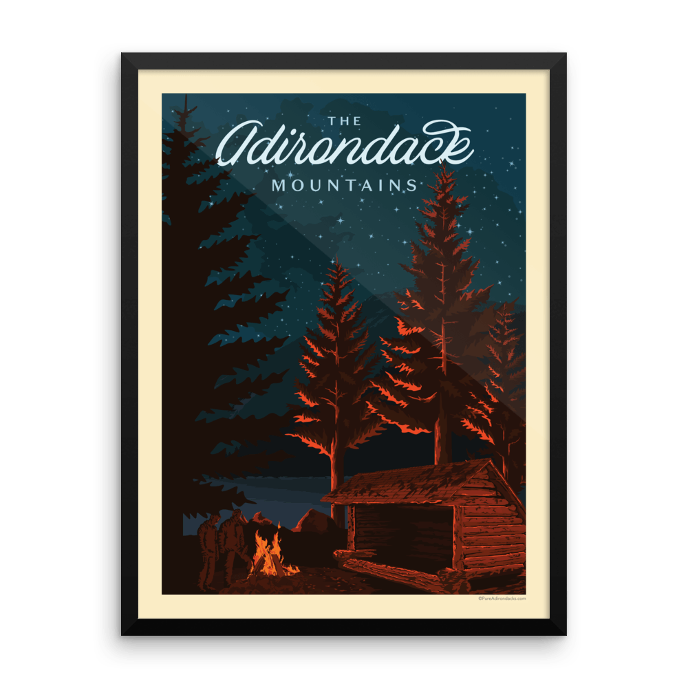 Vintage Poster | Adirondack Lean-To - Pure Adirondacks