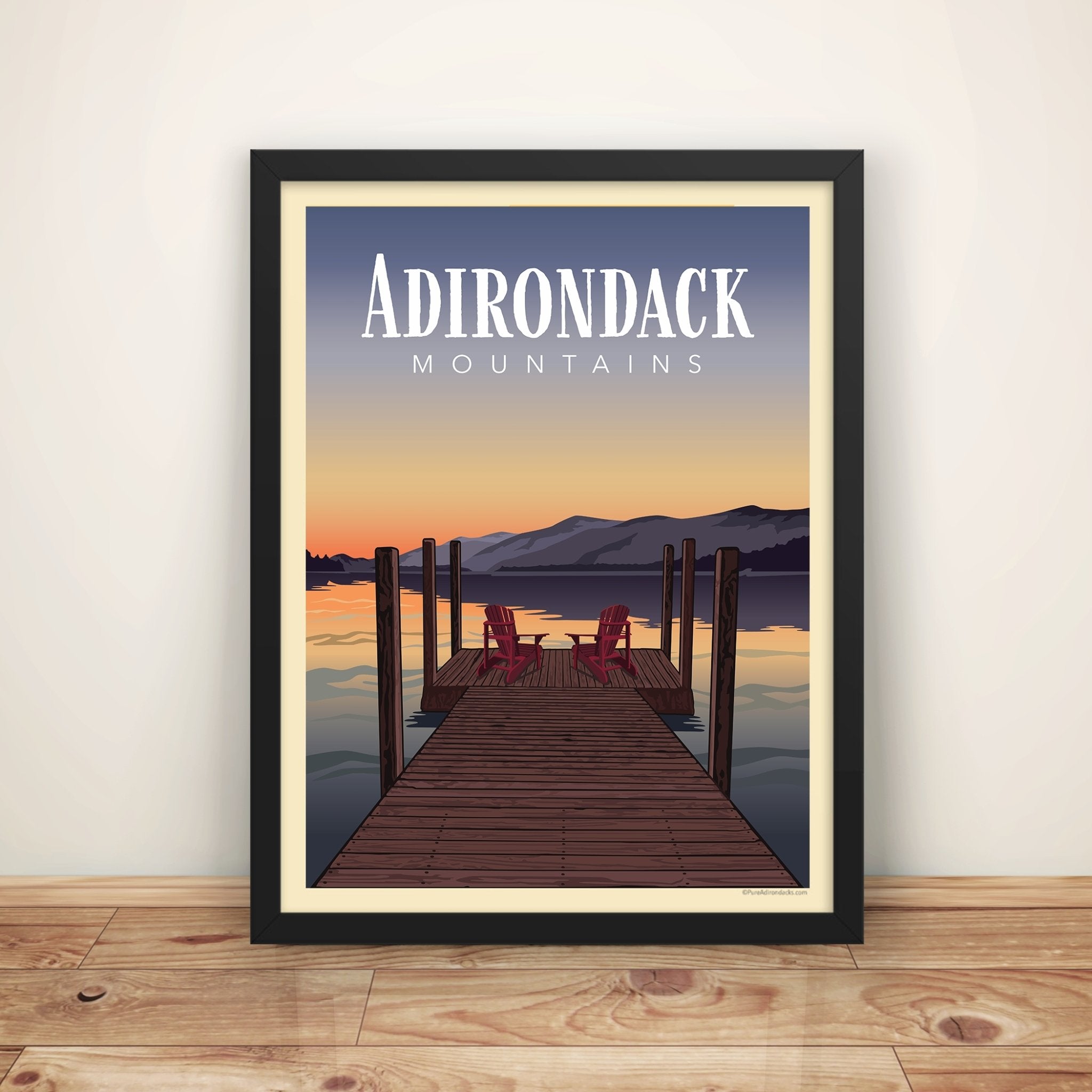 Poster | Dock Views in the Adirondack Mountains - Pure Adirondacks
