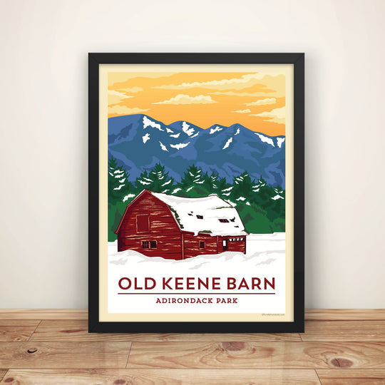 Poster | The Iconic "Keene Barn" - Pure Adirondacks