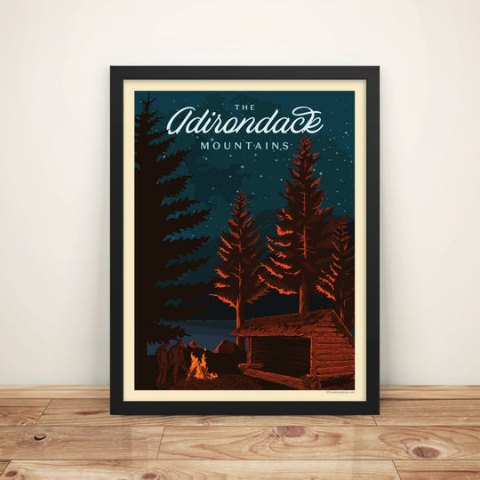 Poster | Adirondack Lean-To Camping - Pure Adirondacks