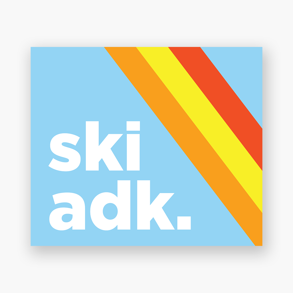 SkiADK: Retro Sticker - Pure Adirondacks