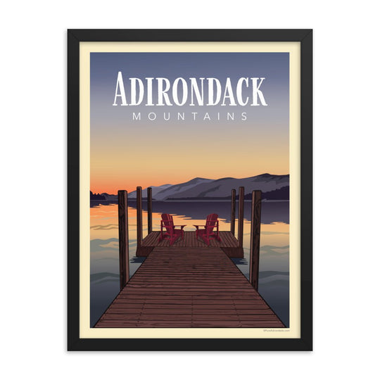 Poster | Dock Views in the Adirondack Mountains - Pure Adirondacks