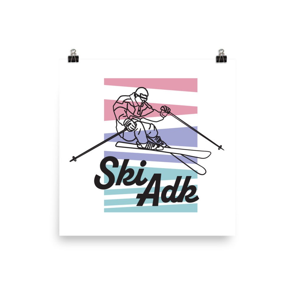 SkiADK Retro Poster - Pure Adirondacks