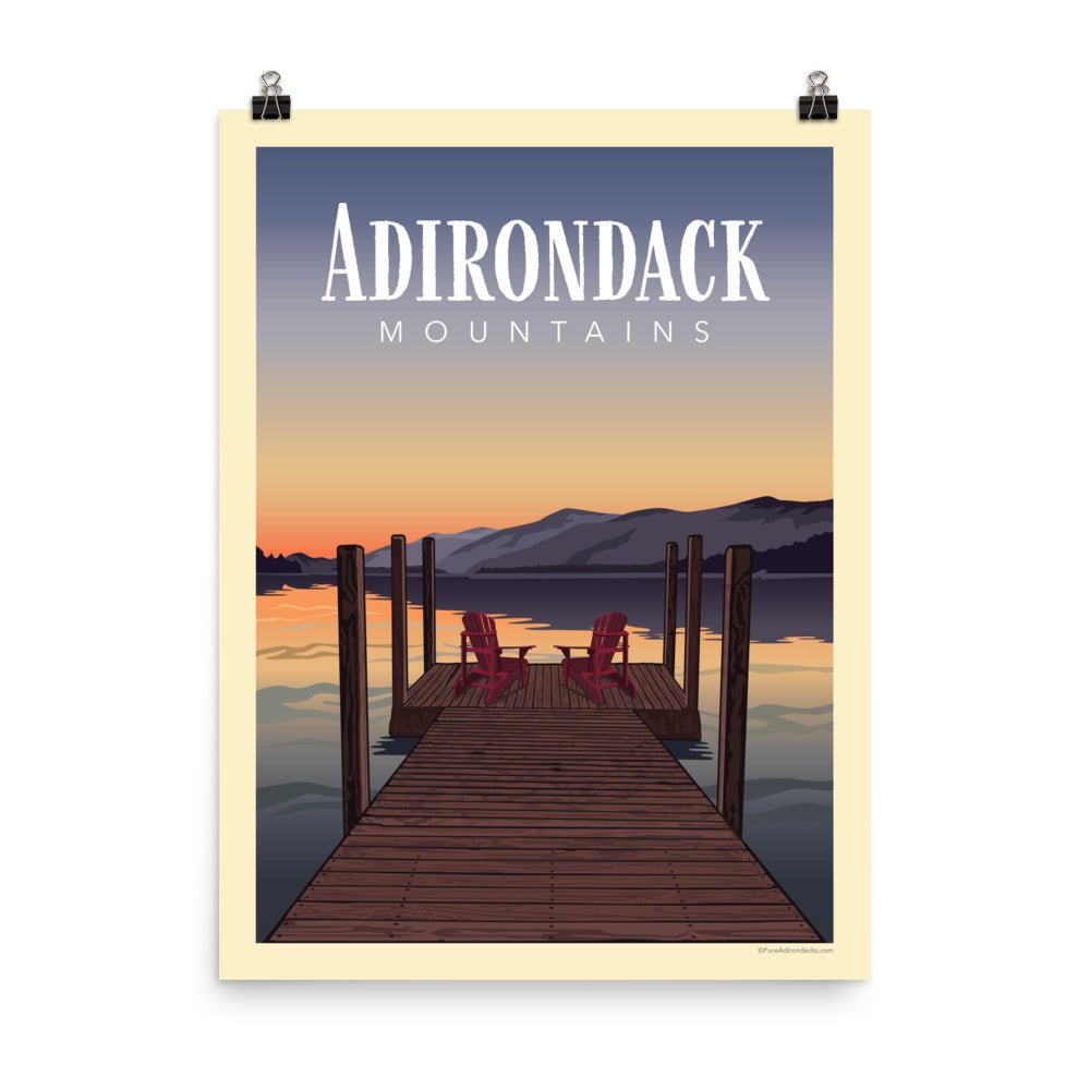 Poster | Dock Views in the Adirondack Mountains - Pure Adirondacks