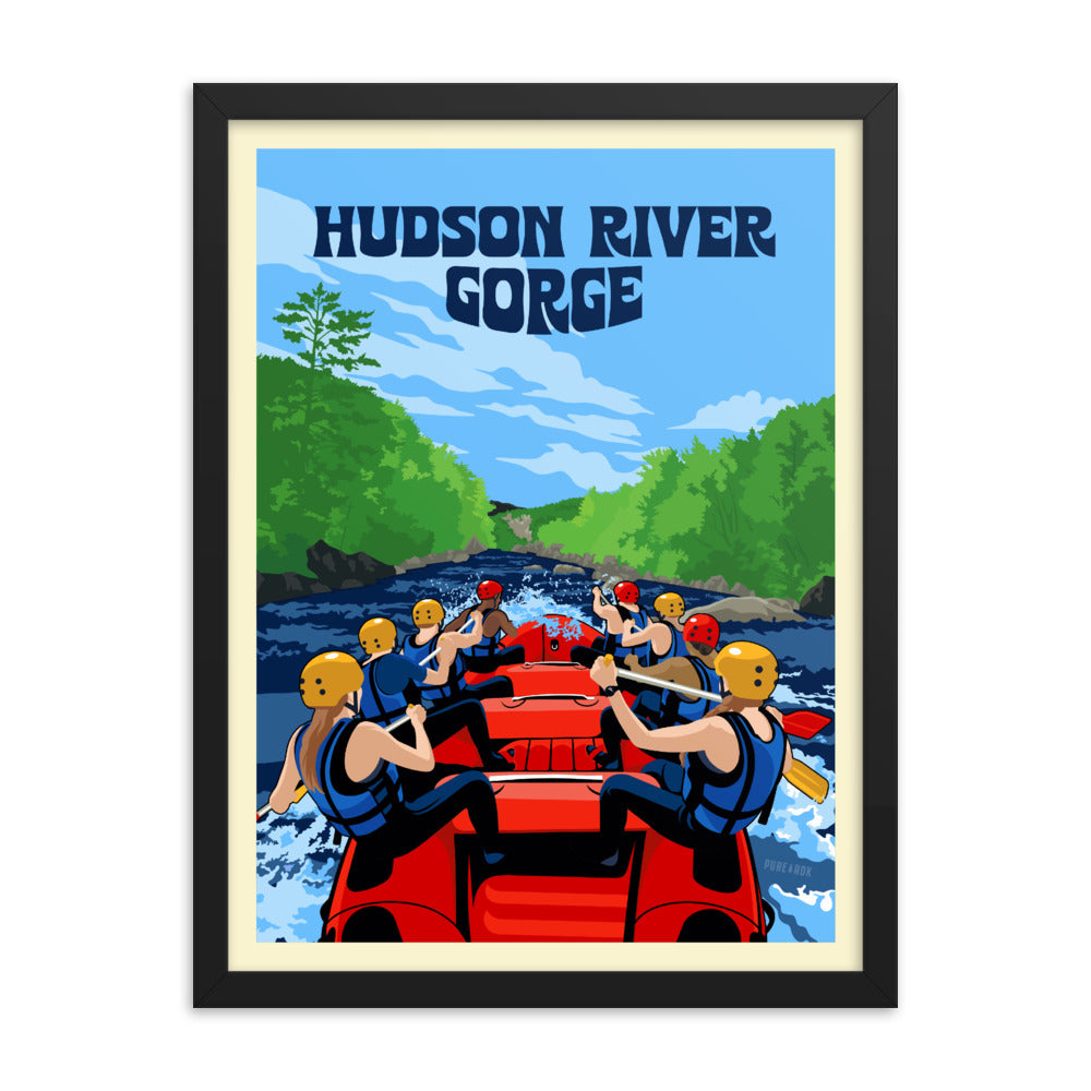 Vintage Adirondack Poster | Whitewater Rafting the Hudson River – Pure ...